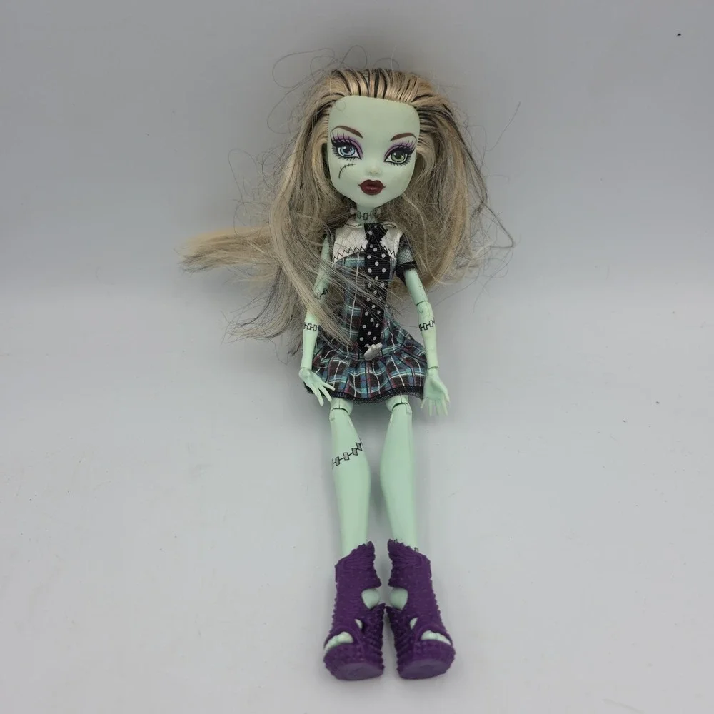 Monster High First Wave 2008 Frankie Stein Doll Black Elastic READ DESCRIPTION